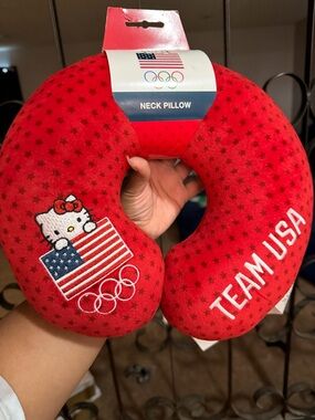 Hello Kitty Red Team USA Kids Travel Neck Pillow